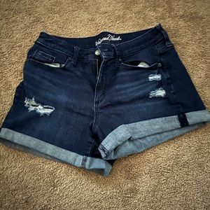 Dark blue jean shorts
